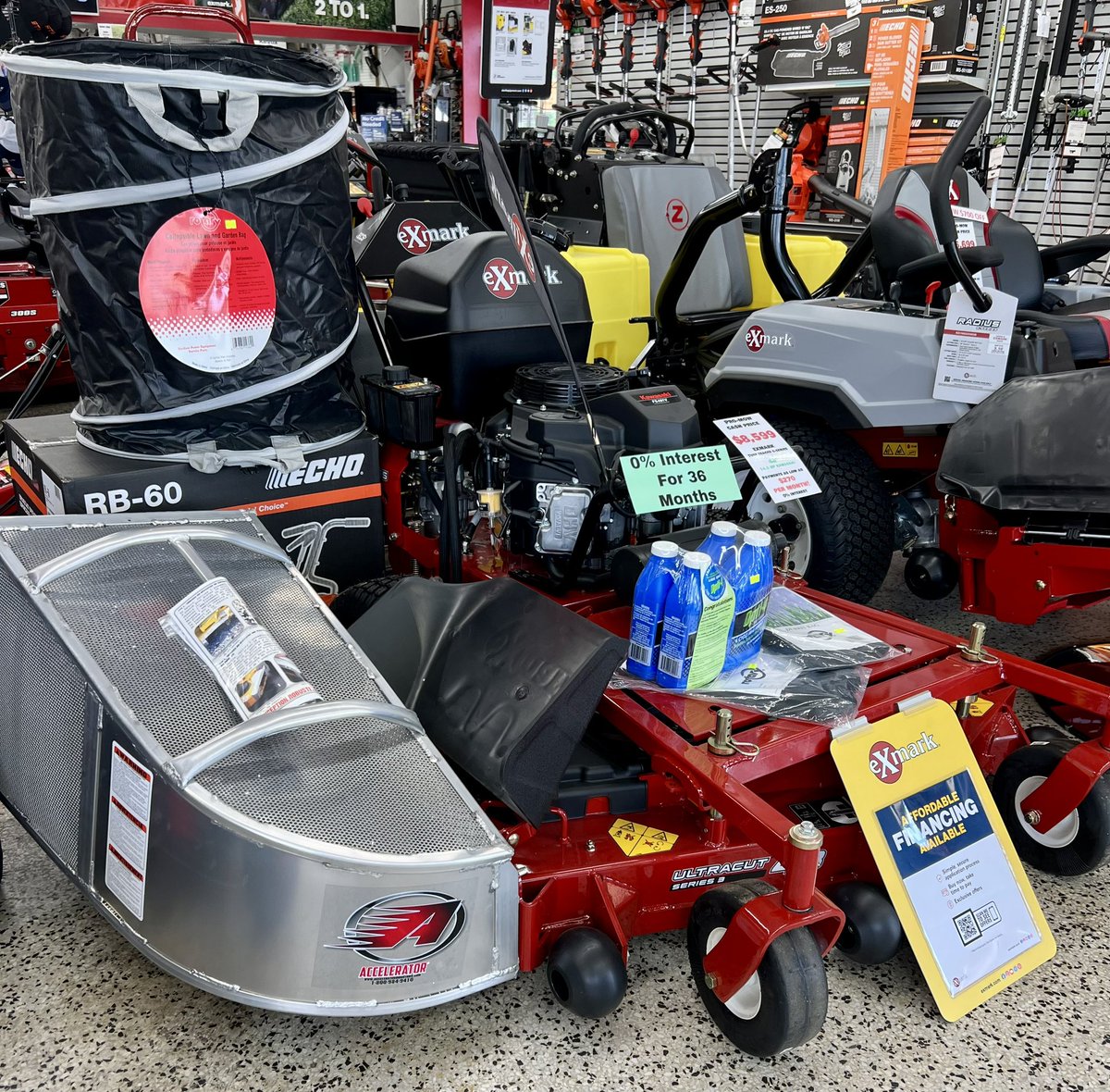 Get ready for leaf cleanup with the Exmark Turf Tracer walk behind and the Accelerator bagger. Ready to work!

#exmarkmowers #exmark
