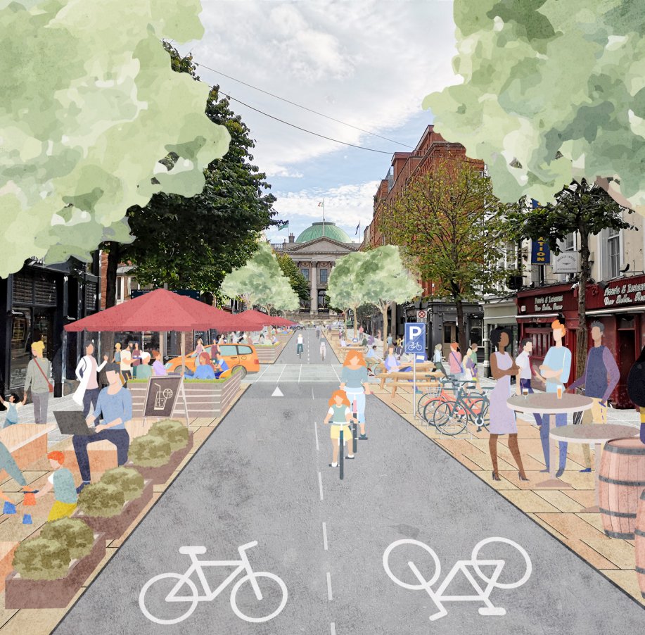 Pidge's tweet image. Just got a presentation on the draft Dublin City Centre Transport Plan. Wow. Absolutely incredible.

This is one of the most important plans for Dublin since the pedestrianisation of Grafton and Henry Streets. Truly massive.

Full info here:
consultation.dublincity.ie/traffic-and-tr…