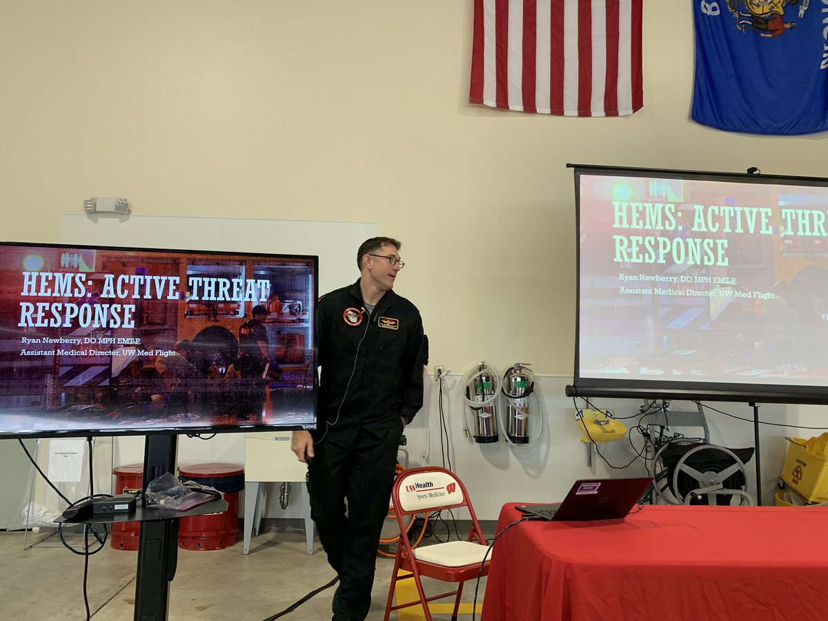 Outstanding talk from the esteemed Dr. Newberry on the role of HEMS in MASCAL and importance of working within the framework of these complex responses. <a href="/UWEmerMed/">Univ. of Wisconsin Emergency Medicine</a> <a href="/MadtownEM/">Univ. of Wisconsin EM Residency</a> <a href="/UWMedFlight/">UW Health Med Flight</a> <a href="/AMPAdocs/">AMPA</a> <a href="/NAEMSP/">NAEMSP</a> <a href="/ATACCFaculty/">ATACC Faculty</a> <a href="/LDNairamb/">London's Air Ambulance Charity</a> <a href="/DrewCathers/">Drew Cathers, MD</a> <a href="/FLTDOC1/">Mike Abernethy 🇺🇸</a>