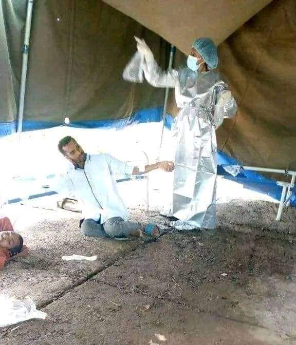 AAA_Amhara's tweet image. 📢#UPDATE: Shocking photos📸 reveal horrific state of #Amhara|s detained in @AbiyAhmedAli's concentration camps. In #TuluDimtu, Amhara prisoners reportedly suffering illness with outbreaks of communicable disease.

📸Hiber Radio
#WarOnAmhara #AmharaGenocide #FreeAmharaDetainees