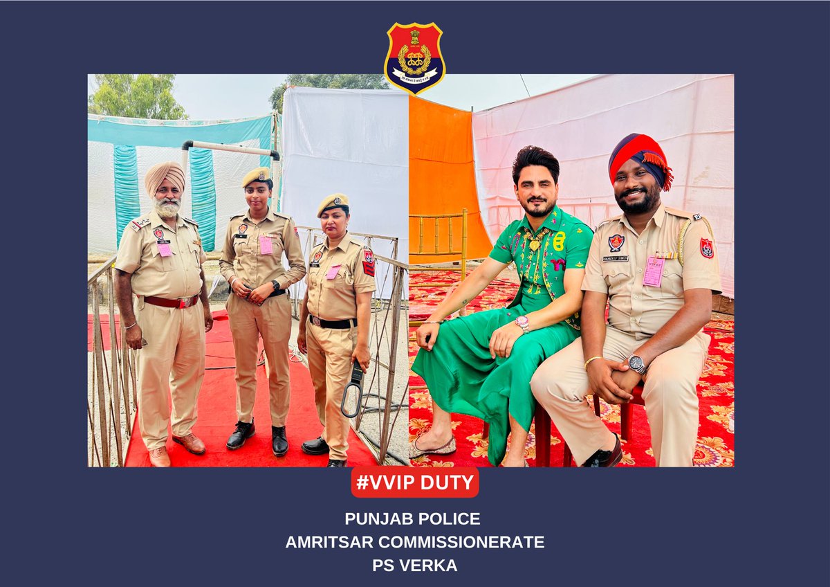 cpasr_psverka's tweet photo. ਸ਼ਹਿਰ ਵਿੱਚ ਮਾਨਯੋਗ ਮੁੱਖ ਮੰਤਰੀ ਪੰਜਾਬ ਸ਼੍ਰੀ ਭਗਵੰਤ ਸਿੰਘ ਮਾਨ ਅਤੇ ਮਾਨਯੋਗ ਮੁੱਖ ਮੰਤਰੀ ਦਿੱਲੀ ਸ਼੍ਰੀ ਅਰਵਿੰਦ ਕੇਜਰੀਵਾਲ ਜੀ ਦੀ ਆਮਦ ਦੇ ਮੱਦੇਨਜ਼ਰ, ਕਮਿਸ਼ਨਰੇਟ ਅੰਮ੍ਰਿਤਸਰ ਪੁਲਿਸ ਵੱਲੋਂ ਸੁਰੱਖਿਆ ਦੇ ਸਖ਼ਤ ਪ੍ਰਬੰਧ ਕੀਤੇ ਗਏ ਤਾਂ ਜੋ ਕਿਸੇ ਵੀ ਅਣਸੁਖਾਵੀਂ ਘਟਨਾ ਤੋ ਬਚਿਆ ਜਾ ਸਕੇ।
#Punjabpolice
#PsVerka
#VVIPDuty https://t.co/kdEeupiW7W