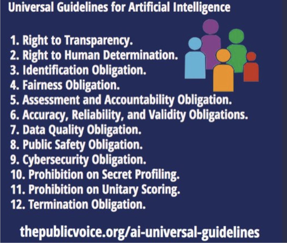 For the Senators, tech leaders & civil society colleagues at the AI Insight Forum, we offer ➡️The Universal Guidelines for AI (2018) 🔥 ➡️Comprehensive and robust💪 ➡️For the Governance of #AI 🤖 @SenSchumer @SenatorRounds @SenatorHeinrich @SenatorYoung #EnactALaw