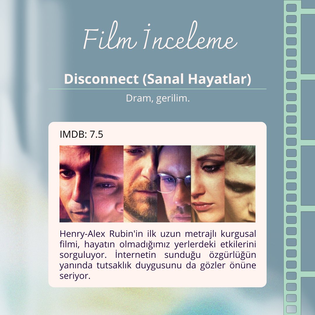 Herkese merhaba Sanal Mesafe takipçileri! Bugün sizinle siber zorbalığı konu alan bazı  filmleri paylaşacağız. İyi seyirler dileriz!

İçerik: Gökçe
Tasarım: Kadriye