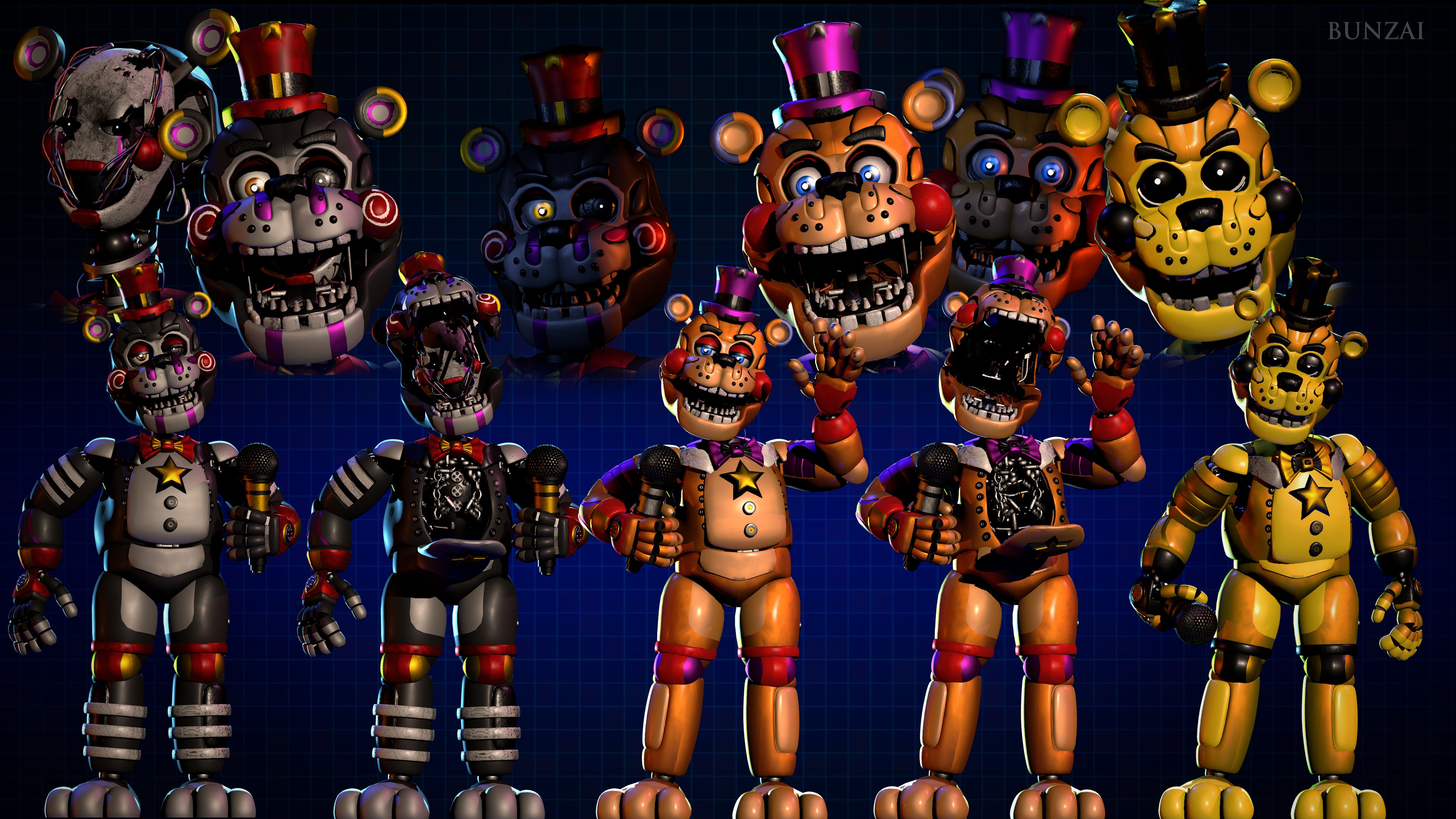 C4D-R19] FNaF Help Wanted C4D Pack Final Release by Bun-Zai on