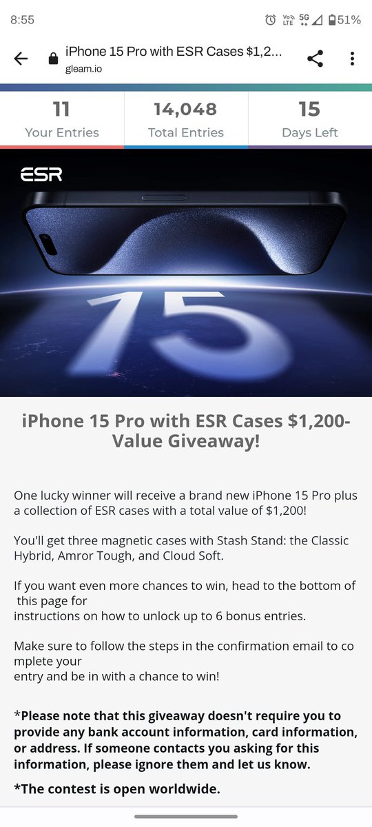 @ESRgear Everything done ✅ @ESRgear 
Wish to win this beast 🤩
#ESRMagsafe #giveaway #iPhone15pro