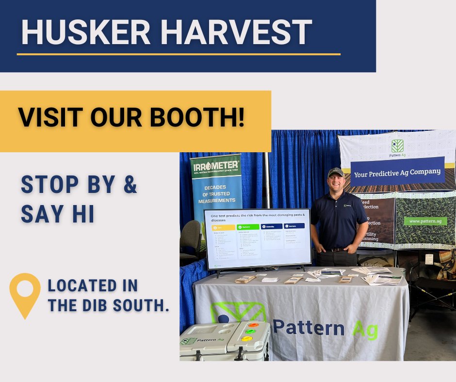 PatternAg's tweet photo. Where are our Regional Sales Manager, Austin Koch, and Customer Success team member Kaydee Alexander? They're at Husker Harvest Days. Say hi if you're one of our dealers or want to learn more about our predictive analytics.

#AgTwitter #predictiveag #patterndealer https://t.co/Jz7SmqFMbY