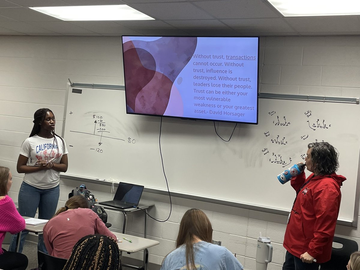 Super proud of our girl, Dana! This Sophomore stepped up and showed out in our character lesson on trust this morning! WAY TO GO DANA!