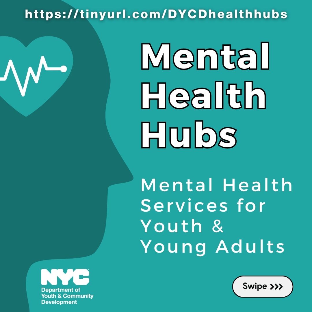 NYCYouth's tweet photo. We want you to know you are not alone. New York City provides free services all year round to support your mental and physical health. Find Health Hubs in each borough.
#nycsupport #nycyouth #mentalhealth #youarenotalone https://t.co/mC7iH6T3ks