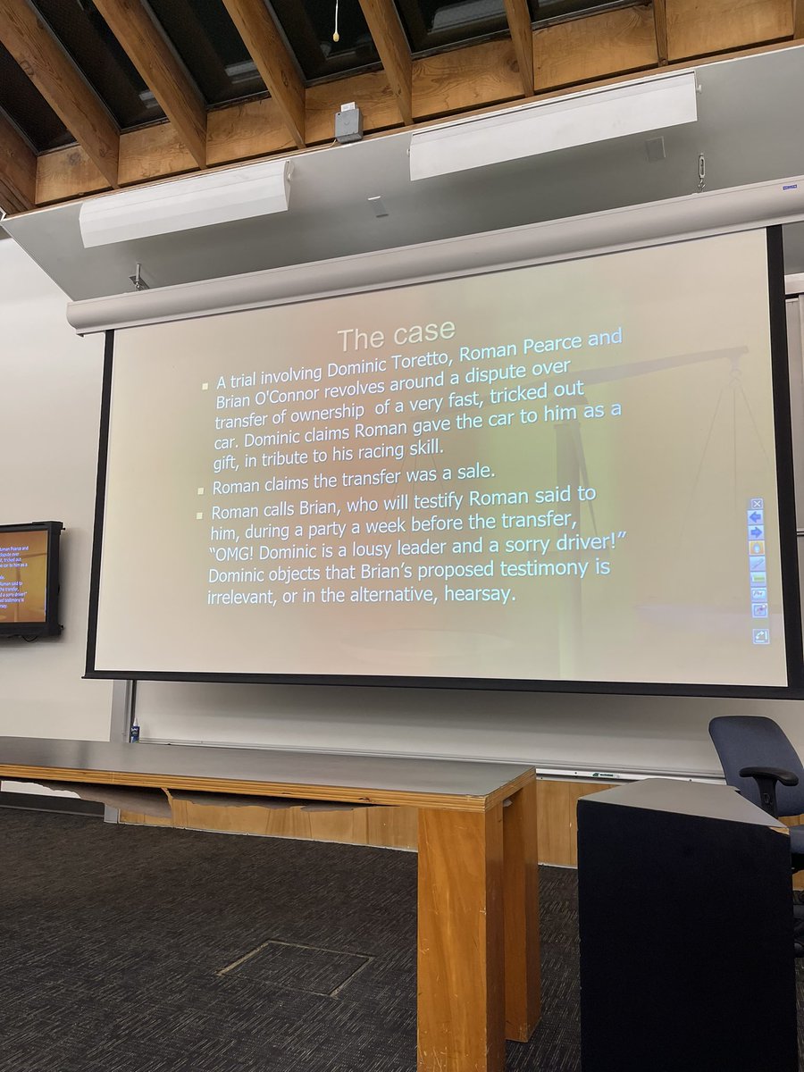 violetflocks's tweet image. Fourth week of evidence - class was crying laughing at the shared confusion and frustration of answering hearsay/not hearsay questions when this gem of a hypo was presented