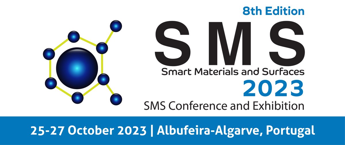 You can still prepare and submit your abstract for the 8th edition of the Smart Materials and Surfaces - SMS 2023 @SmartMatSurf to be held jointly to Sensors 2023, European Graphene Forum 2023 and NanoMed 2023. Submit your abstract before the 29 September 2023