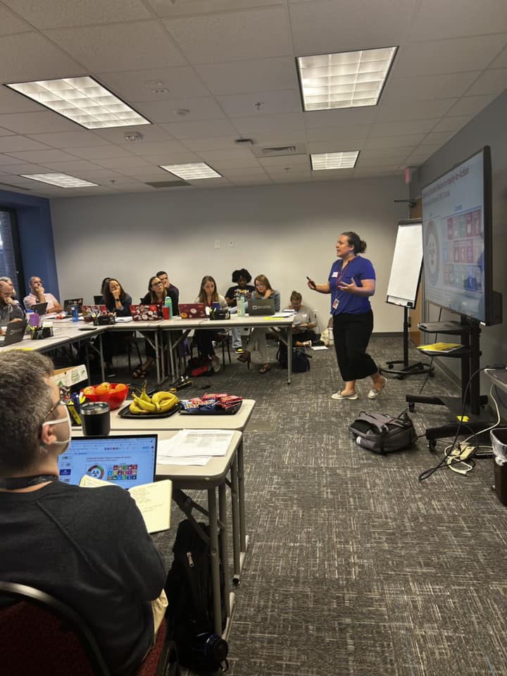MHimes_NCSU's tweet image. Great conversations and learning w/@WCPSS STEM teacher leaders at today&apos;s STEM Team Kickoff Day. The @FridayInstitute&apos;s #newlit Collaborative presented “Project-Based Inquiry (PBI) Global: Centering Student Voices in Interdisciplinary Inquiry-to-Action.” #TeachSDGs #newliteracies