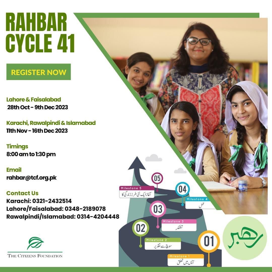 rehanshafiq_'s tweet photo. Join @TCFPak Rahbar Program as a mentor to help students' social &amp; personal development. The main purpose of this program is to inculcate the idea of positive thinking and mindful behaviour and help students become agents of positive change. #TCFRahbar @TCF_Rahbar https://t.co/yneXBEfskK