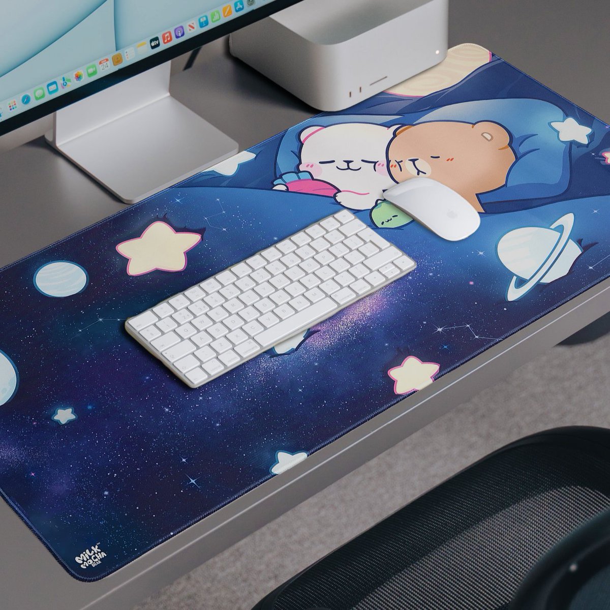 「Milk Mocha deskmats are coming soon~! Mo」|Milk & Mochaのイラスト