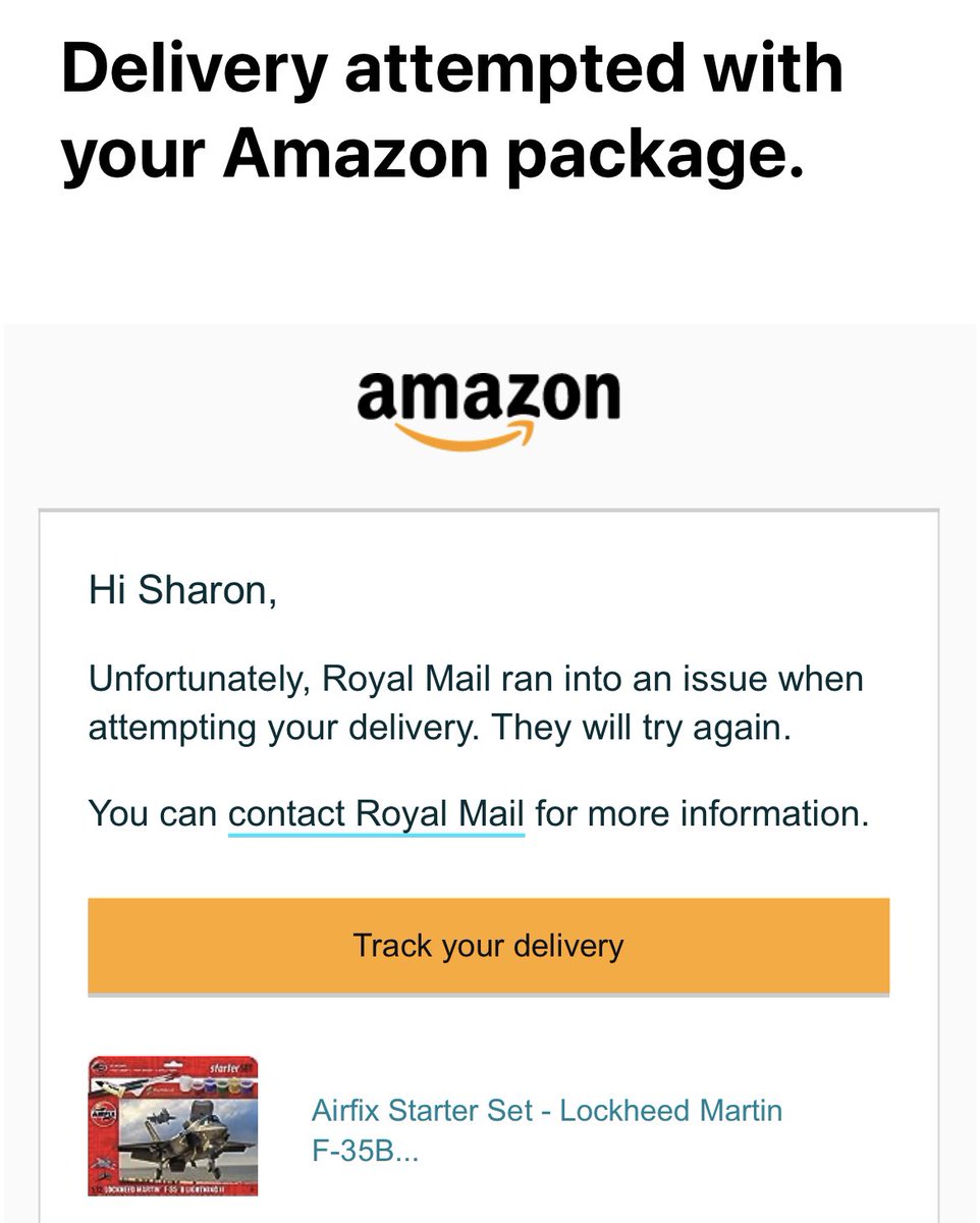sharrydxb's tweet photo. @AmazonUK yes the issue was Royal Mail could bot be bothered to deliver! https://t.co/EXSRm9KaJG