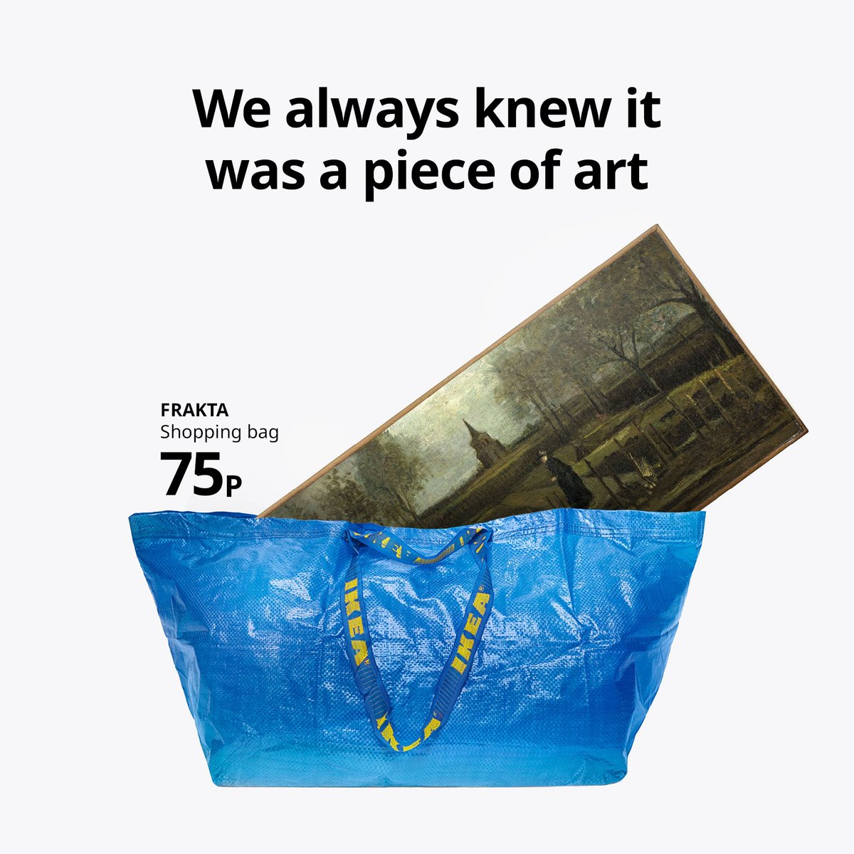 At IKEA, we don’t condone stealing art. But we do condone returning it in our blue bag. #IKEAUK #VanGogh