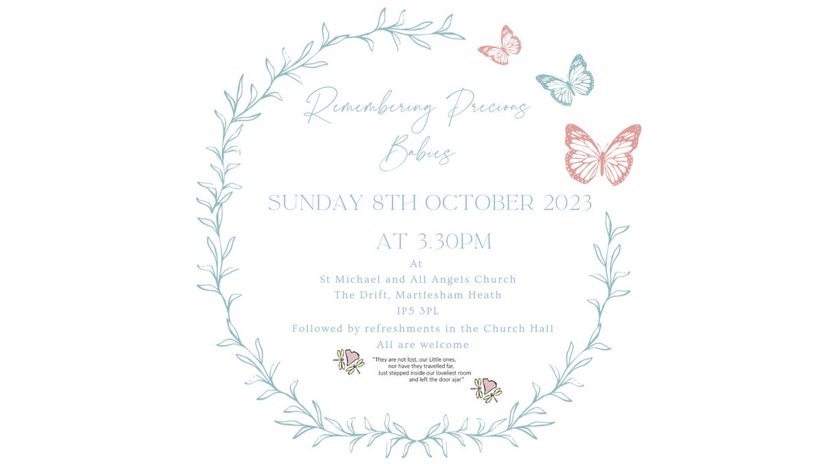 These are our next events coming up - September group meeting, and in October our Annual Remembrance service and a Quiz night! Dm or email if you have any questions xx
#Ipswich #suffolk #babyloss #miscarriage #stillbirth #ectopic #molar #twinloss #tmfr #Bereavement #charity