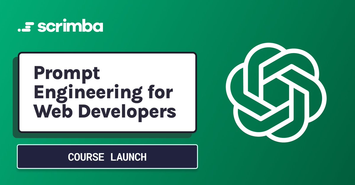Question: Will AI take my tech job? 🤔

Answer: No, but someone who knows how to use AI might!

Luckily, Scrimba has dropped a brand new free course to turn YOU into an AI maestro: Prompt Engineering for Web Developers!

Retweet THIS to get a chance to win a year of Scrimba Pro!