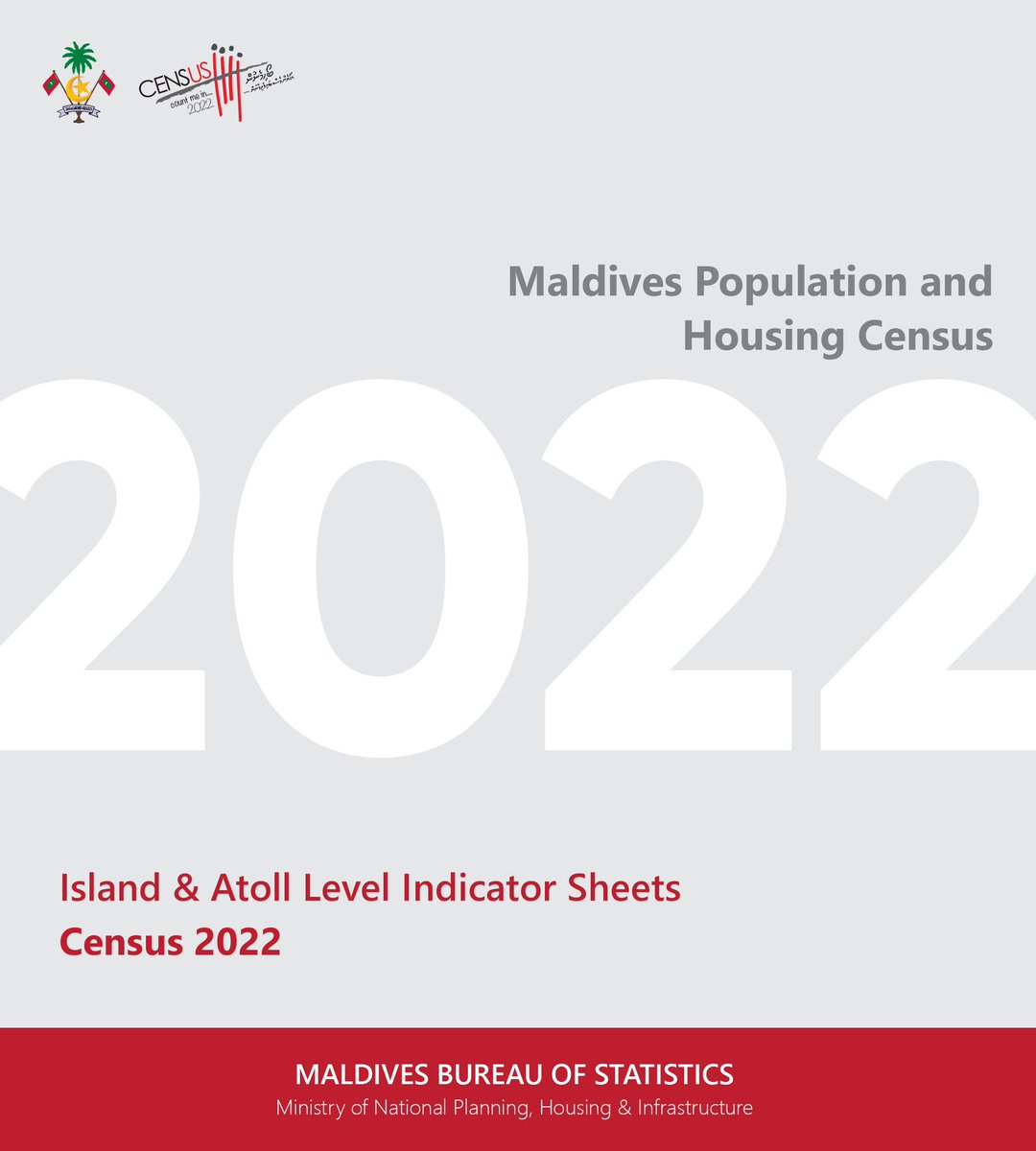 Marking One year since Census 2022.
Have a look at island level resident population and employment indicators from Census 2022 results at census.gov.mv/2022/island-at…
