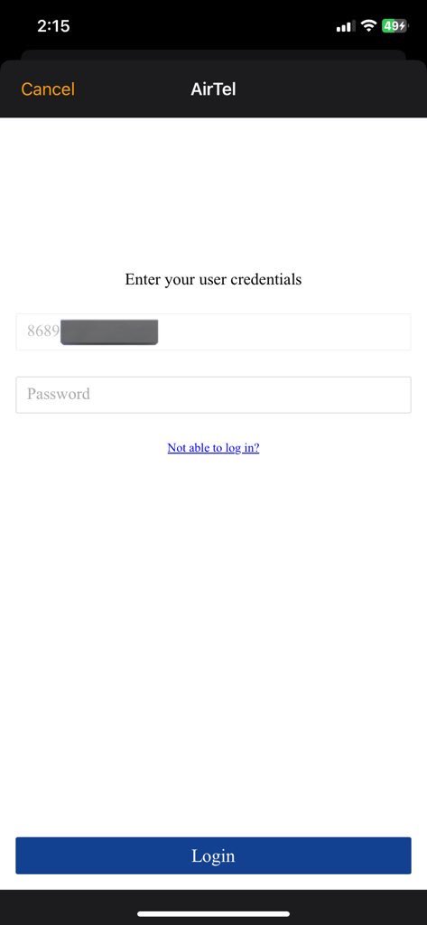 amit_monit's tweet photo. @airtelindia @Airtel_Presence i m unable to activate my airtel plan to my apple watch SE.Asking for password??
I tried to airtel customer care but they didn’t help me on this. https://t.co/C2dnuh1plx