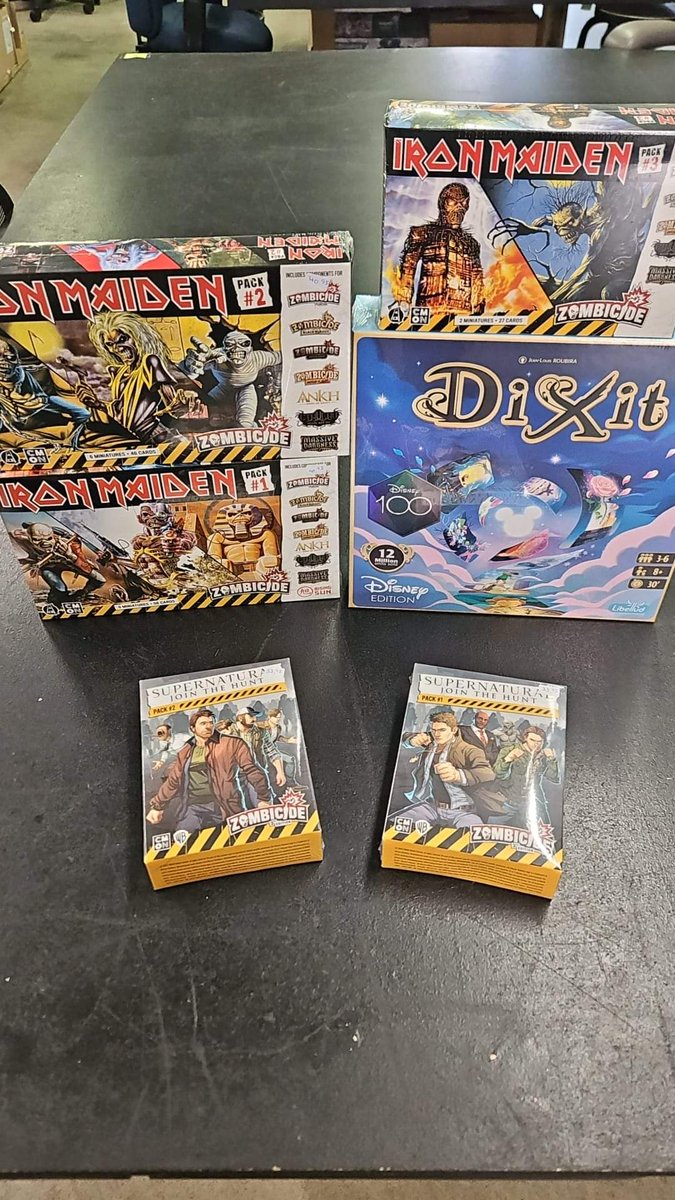 New Iron Maiden for Zombicide. New Supernatural for Zombicide. New Disney Dixit. #IndustrialParkGames #IPG #miniatures #games #zombicide2ndedition #ironmaiden #supernatural #Dixit #newrelease