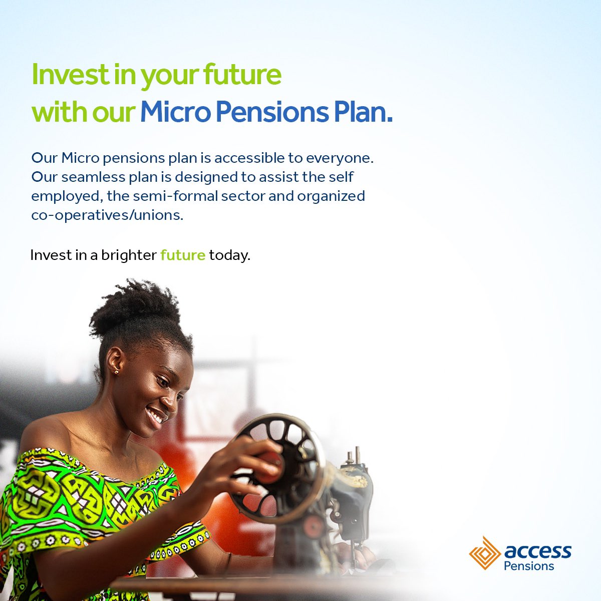 access_arm's tweet photo. Our Micro Pensions plan is accessible to everyone, invest in a brighter future today
#accesspensions #futureshaping #micropensions https://t.co/CMlQnJVwyE