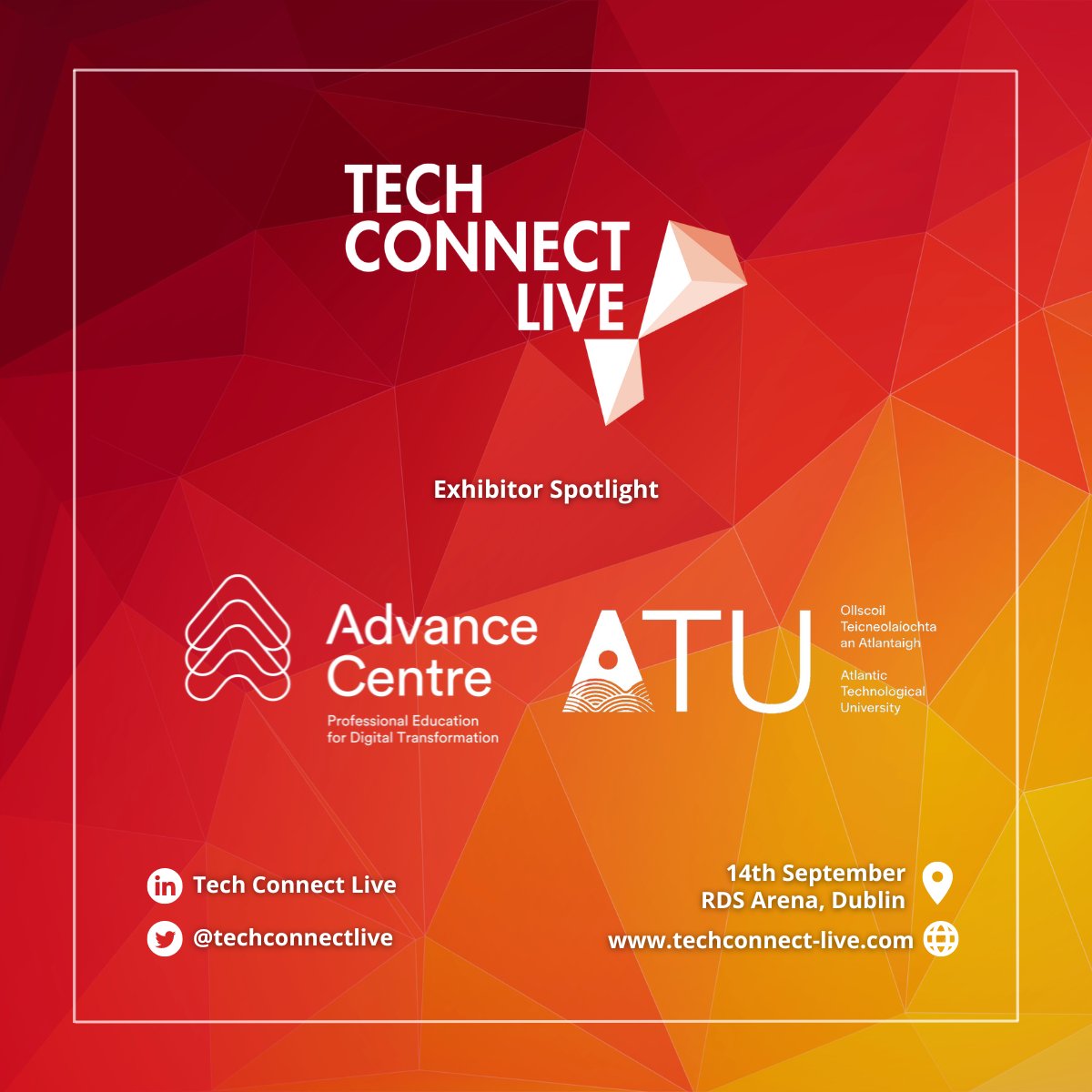 _advancecentre's tweet image. Looking forward to a great day today @techconnectlive visit @_advancecentre &amp;amp; @atusligo_ie @atu_ie at stand G13 and learn all about our flexible, professional and online course options in #DigitalTransformation 
#TechConnectlive #TechConnectIre