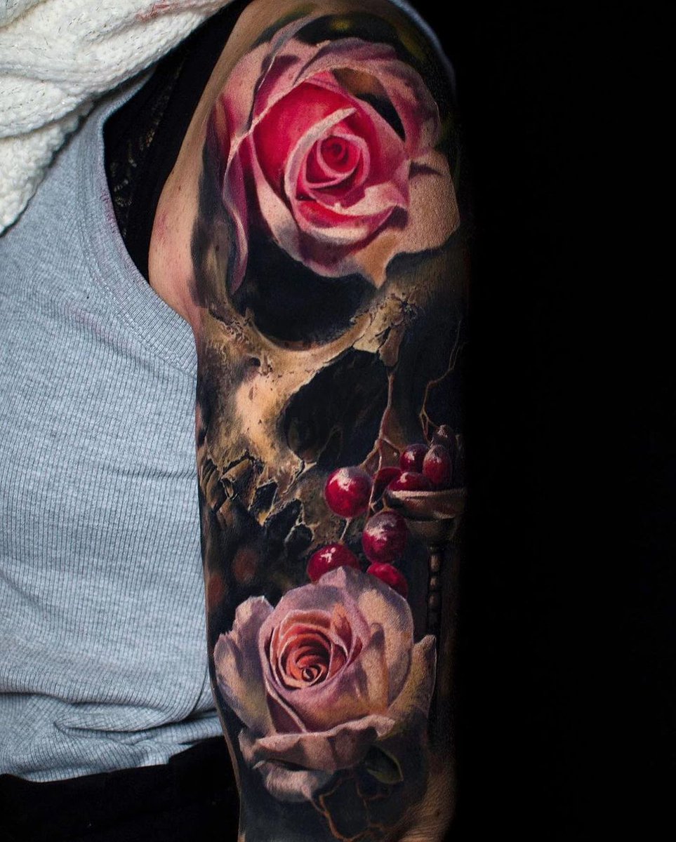 Awesome skull and roses from Shooby using Killer Ink tattoo supplies!

#killerinktattoo #killerink #tattoo #tattooartist #skulltattoo #rosetattoo