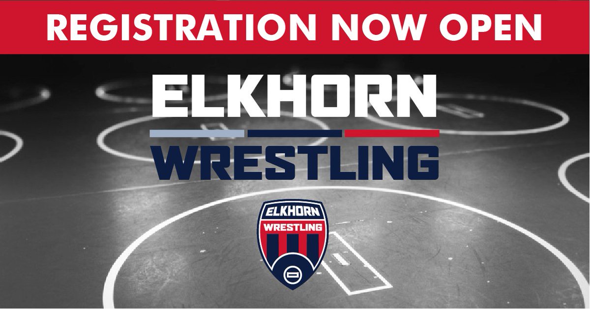 Registration is now OPEN for the 2023/24 Folkstyle wrestling season! For more season details and to register visit elkhornathletics.org/wrestling
