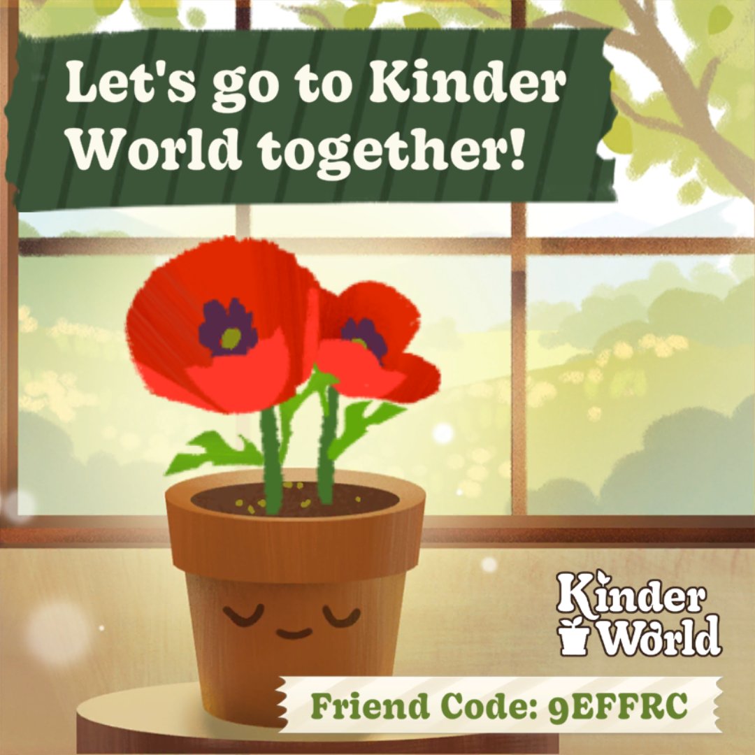 Looking for a fun, relaxing way to improve your emotional wellbeing? Join me in the Kinder World Friendship Garden by using my friend code: 9EFFRC
#KinderWorld download.playkinderworld.com/HVBd/edtt0zpr
