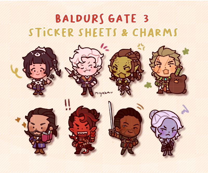 miyabau's tweet image. [art/bg3] collectable companions!! #baldursgate3
