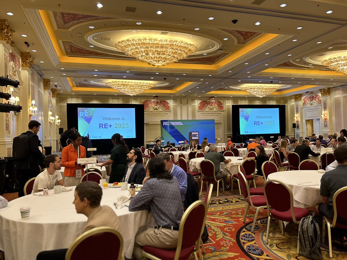 REPlusEvents's tweet photo. RE+ Tech Funders Breakfast is always a spectacular event filled with great connections and the foundation of future innovation! Thank you to all who joined us this morning as we continue to push the bounds within clean energy. #REPlus23 #REPlusTech https://t.co/nRORhoDoOA