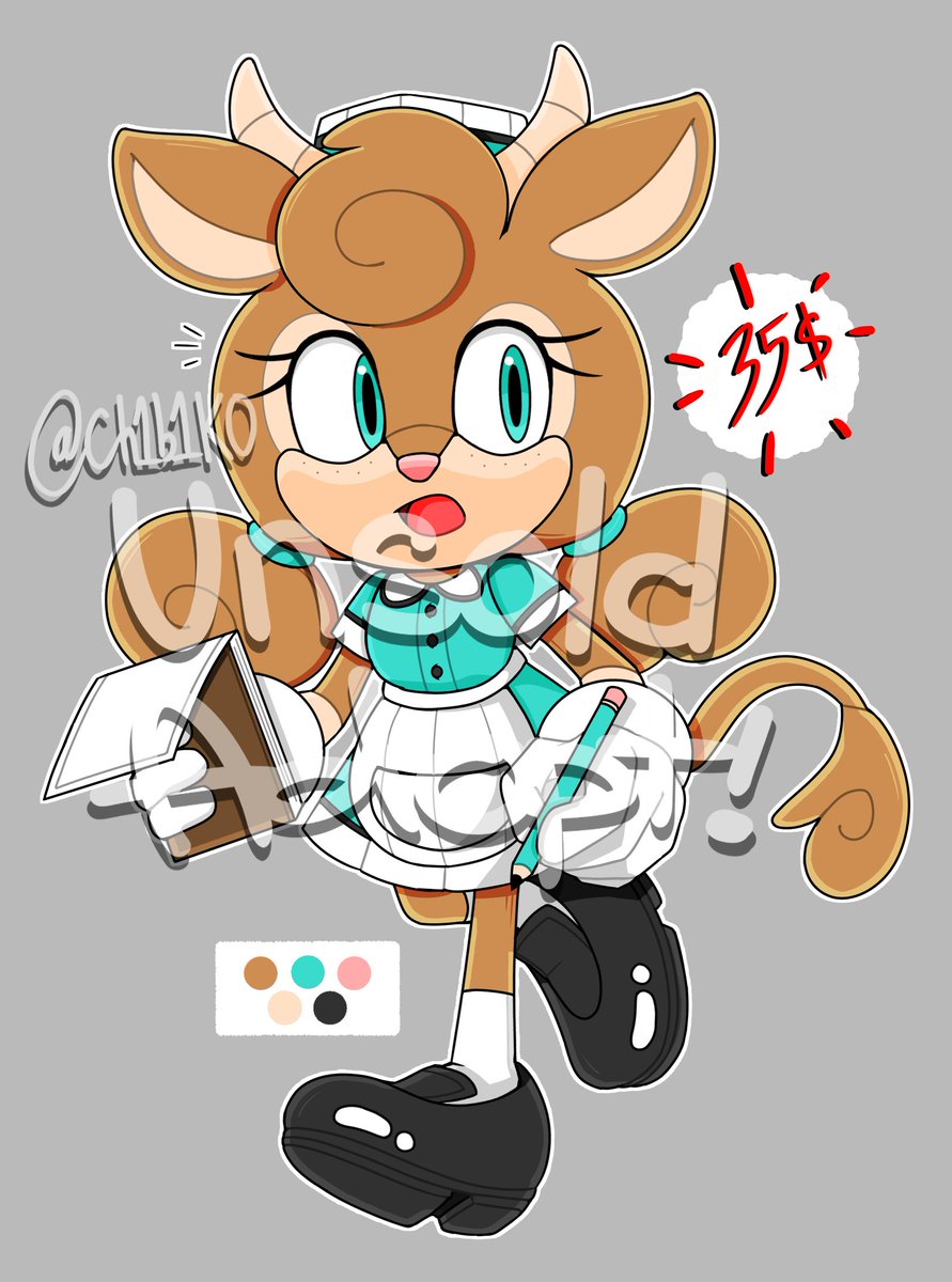 Ch1b1K0's tweet image. 📝A Hardworking Waitress Cow!🐄 Selling her for 3⃣5⃣USD ‼

#SonicTheHedeghog #SonicTheHedgehog #sonicadoptable #sonicoc #sonicfc