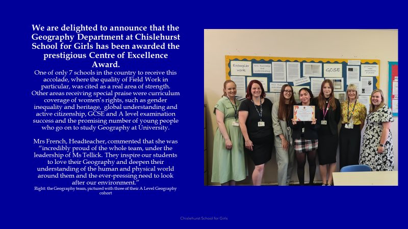 ChislehurstSch's tweet image. Geography Excellence! Congratulations to the team! @The_GA