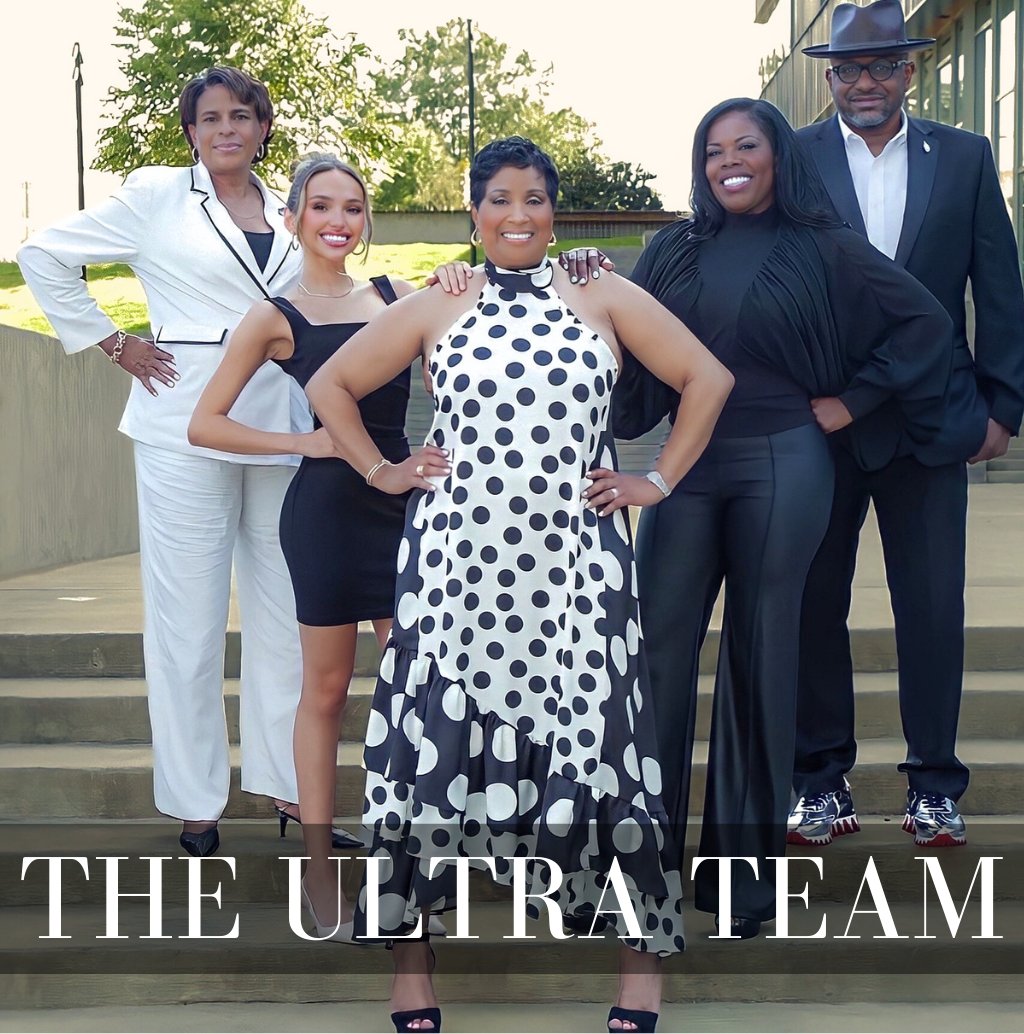 Reintroducing the ULTRA Team! Left-right we have Agent Chanta Page, Executive Admin Haley Mize, Principal Agent/CEO Sondra Trice-Jones, Agent Trixie Matthews, BIC Sheldon Jones.
#raleighrealtors #luxuryhomes  #burlingtonnc #ultrarealtyinc #durhamnc #alamancenc  #grahamnc