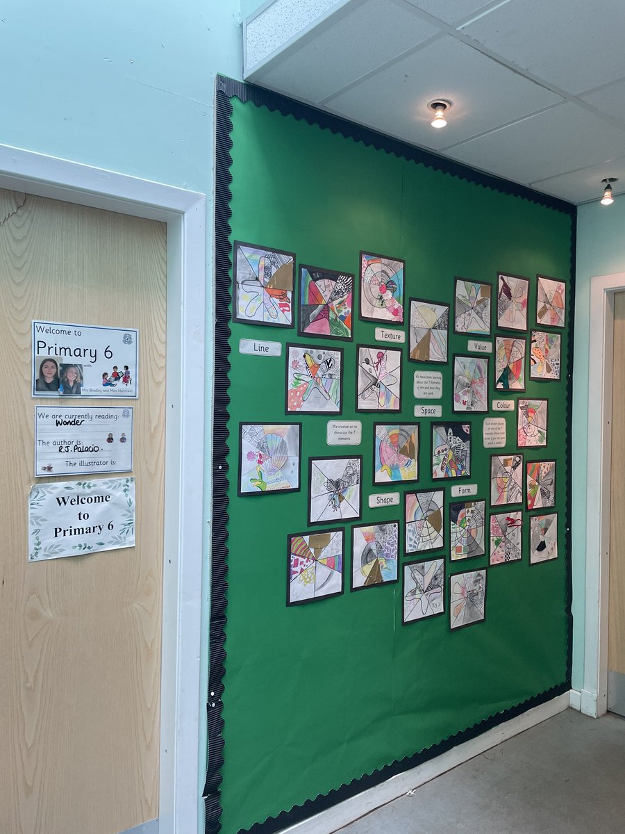 P6 were learning about the seven elements of art and were using them to create artwork to match the classroom theme. Can you guess our theme? <a href="/msbradleyanto/">Antonine Primary 6</a> #AntoExpressiveArts