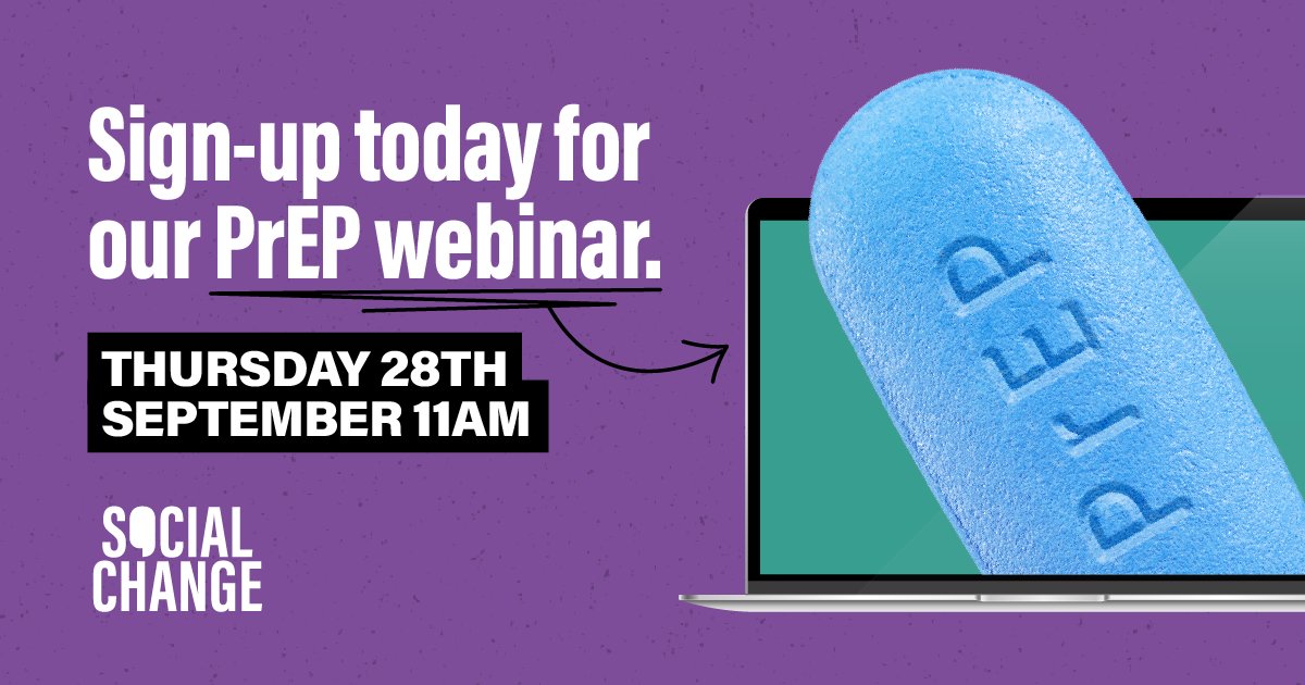 Want to learn to effectively communicate the importance of PrEP to your audience? Don't miss our upcoming webinars, on 28th September and 5th October, where we take you through our insights and creating tailored behaviour change campaigns. Sign up now! bit.ly/3Rh41kO