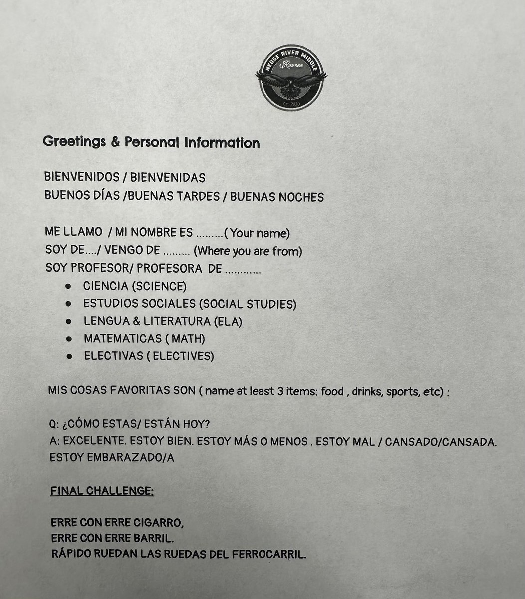 We have a lot to celebrate here at Neuse River! 

Our teachers met growth in the 2022-2023 school year! 📈 

And our world languages department helped us get ready for Hispanic Heritage Month. We worked on our Spanish conversation skills over lunch! Thank you El Señor!