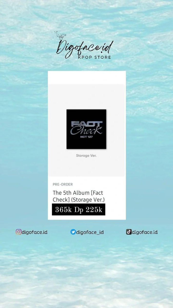 Digoface_id's tweet photo. OPEN PO ALBUM FACT CHECK NCT127

Detail harga on pic
✨PO sampai 6 Oct 23

📝 Details
🏡Kota Jambi
✔️Harga include EMS&amp;TAX
✔️Weverse only
✔️Est sampai indo 2-4 minggu dari wh🇰🇷
✔️Ada GO
✔️Bisa CO Shopee(Free Ongkir)
⚠️Berat naik harga naik, berat turun harga turun
Wts wtb NCT127 https://t.co/yGacICukIB