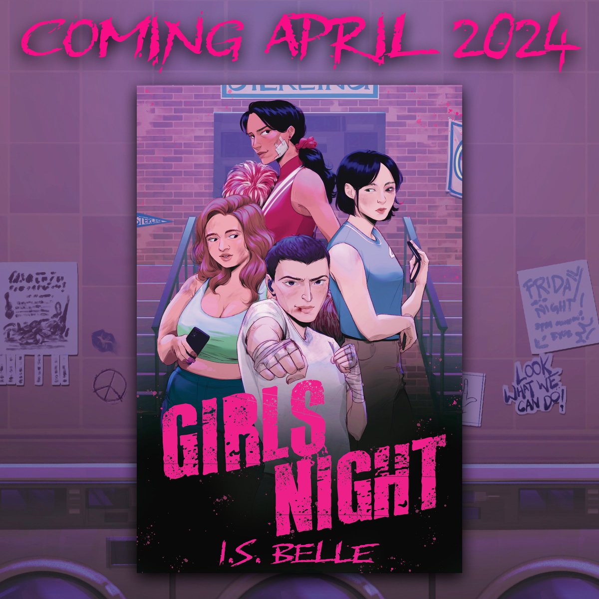 tinyghostpress's tweet image. 🥊🥊🥊COVER REVEAL🥊🥊🥊

Check out the stunning cover for our Spring 2024 release GIRLS NIGHT by @isbelleauthor with ridiculously gorgeous art by @kidovna 

This sapphic YA novel is about female friendship and fistfights that's sure to hit like a sucker punch to the heart.