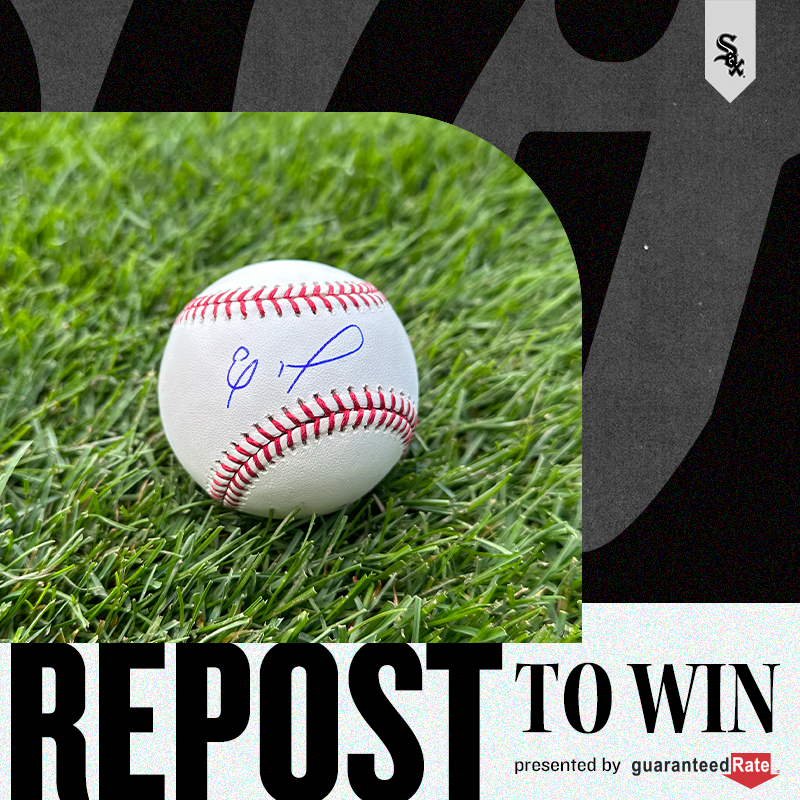 whitesox's tweet photo. REPOST for a chance to win an autographed Eloy Jiménez baseball!

#WhiteSox x @GuaranteedRate