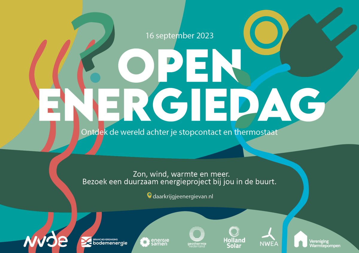 Er gaan veel verhalen rond over wind &amp; zonne-energie. Wil je weten hoe het echt zit? Neem dan een kijkje achter de schermen tijdens de 3e Open Energie Dag. Zaterdag 16 september kan je een bezoek brengen aan één van de vele duurzame energieprojecten die Nederland rijk is. Doen!