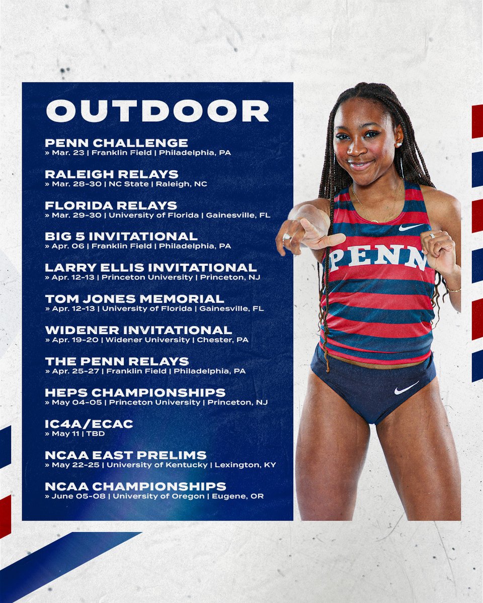 🚨𝗧&amp;𝗙 𝗦𝗖𝗛𝗘𝗗𝗨𝗟𝗘🚨

We are excited to officially announce our 2023-24 indoor and outdoor campaigns!

Full details⤵️
📰shorturl.at/empBE

#ThePursuit | #FightOnPenn