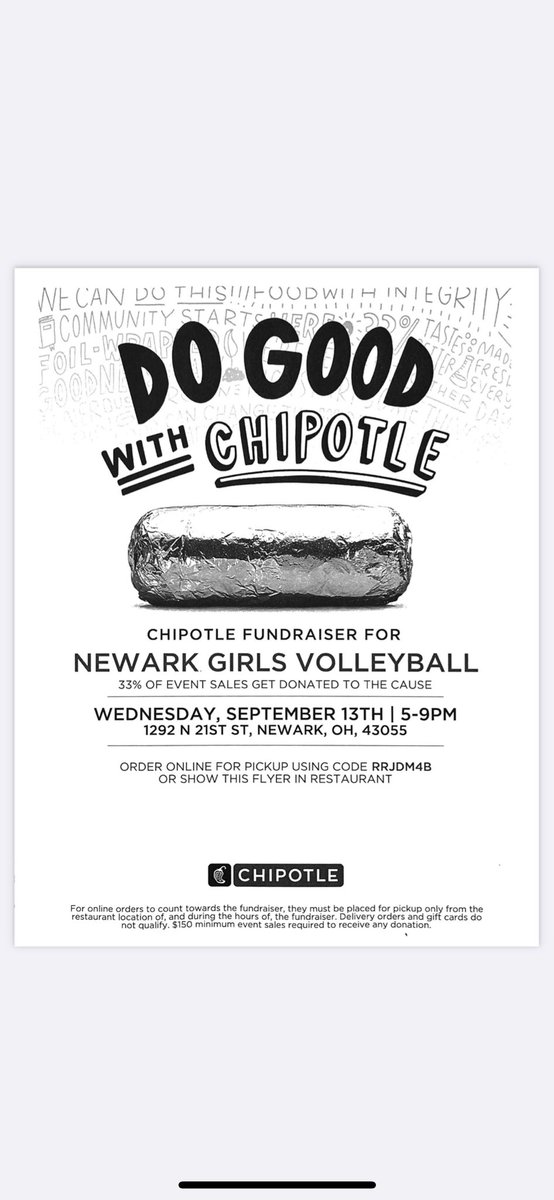 Please help support girls volleyball tonight 5-9 🌯🏐🫶 <a href="/NewarkWildcats/">Newark Wildcat Athletics</a> <a href="/Newark_Schools/">Newark City Schools</a>