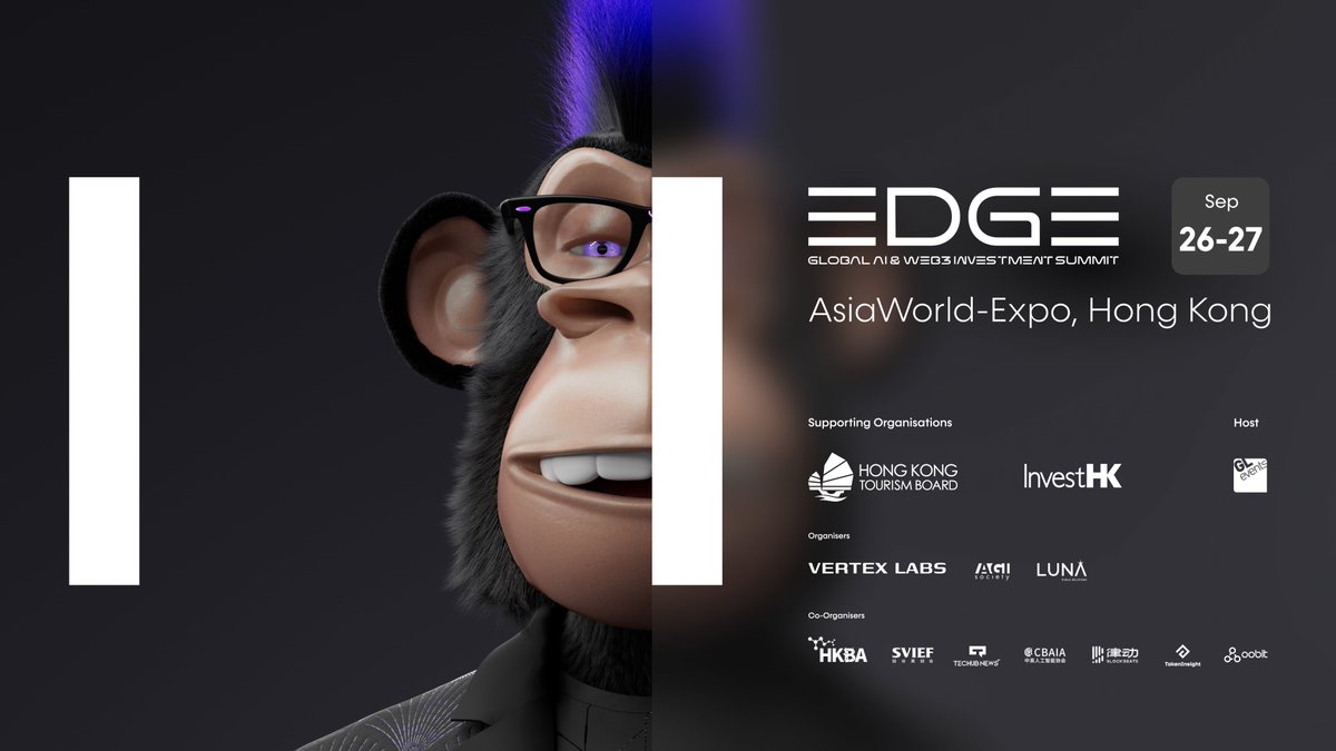 We're excited to be partnering with Web3 projects to give them access to the <a href="/EDGE_Summit/">The EDGE Global AI & Web3 Investment Summit</a> event happening in Hong Kong on September 26th &amp; 27th.

A thread 👇🧵

[1/6]