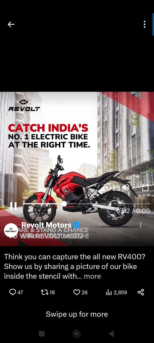 TheDataAnalyser's tweet photo. @RevoltMotorsIN #JoinTheRevolution 
#Revolt #JoinTheRevolution #RV400 #ALLElectric #RideTheRevolution ​
#EV #ContestAlert #CaptureTheRevolt

Thanks to your whole team for this amazing giveaway! 🙌 
❤️🧡💛💚💙💜❤️
#SpreadTheJoy

@nsinghi6
@Cool_bindra 
@KajolSaxena7 
@MrRajput2212 https://t.co/3kTv2fP710