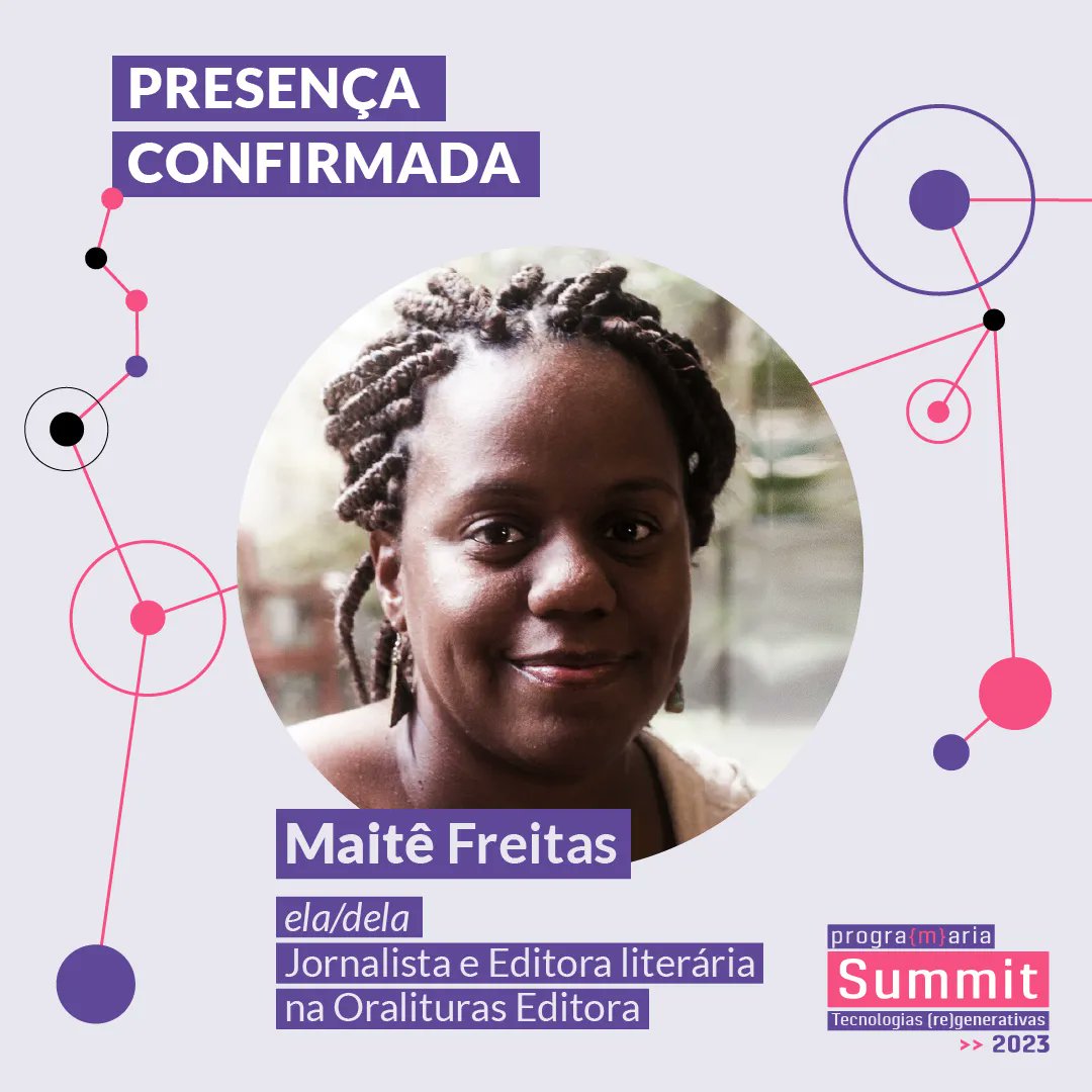 programaria's tweet image. SIM! MAIS UMA PRESENÇA CONFIRMADA NO #PrograMariaSummit2023 ✨
📲 Garanta seu ingresso on-line gratuito ou seu ingresso presencial no link  buff.ly/3YbonO9