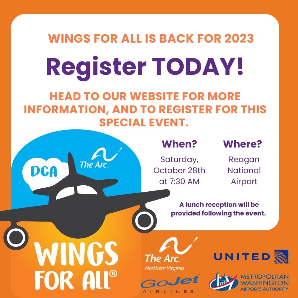 After a 2-year hiatus Wings for All returns! This much-loved and valuable event moves to Reagan National Airport this year, but still provides a valuable practice experience for those with sensory issues. Learn more, register or sign up to volunteer here: ow.ly/BpzC50PL2Vr