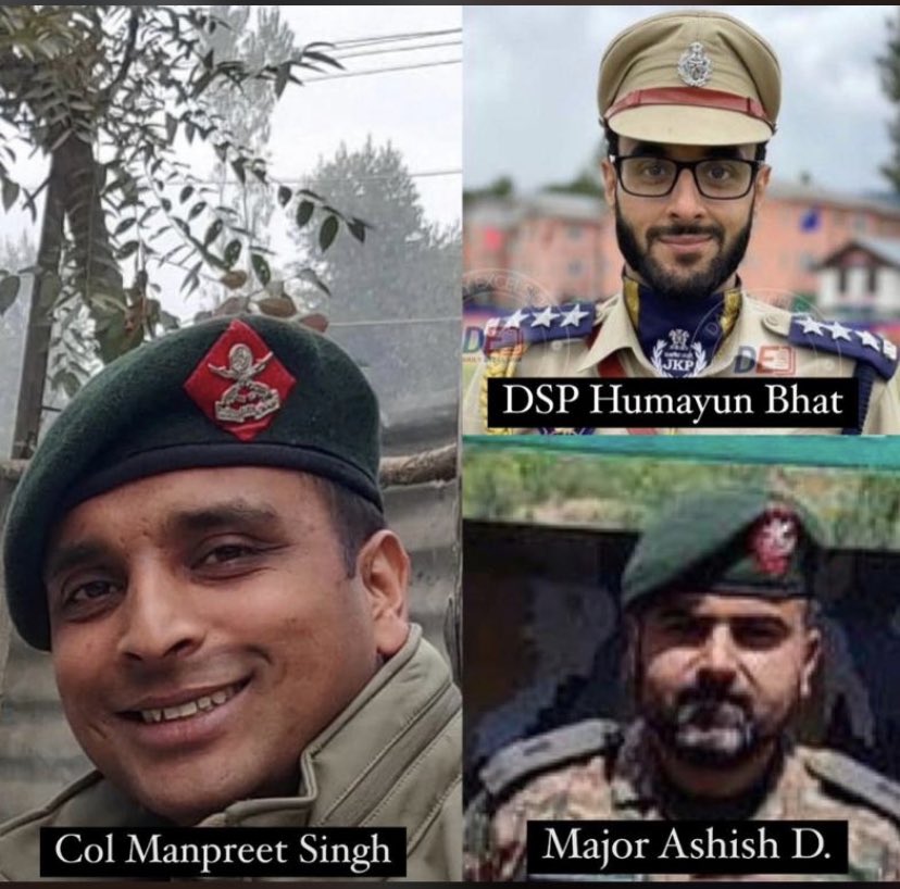 Bad day and Sad day for all of us. 
Rest in peace #Bravehearts. 
You will be in our hearts forever and remembered till eternity 🙏🙏
Jai hind 
#Kokernagencounter