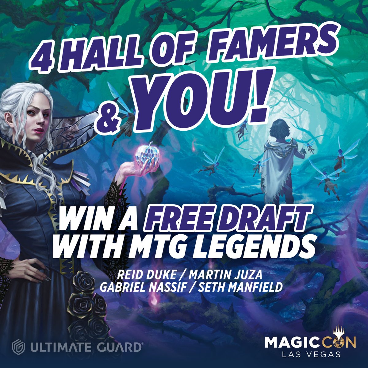 Which draft set would you choose to beat <a href="/ReidDuke/">Reid Duke</a> <a href="/MartinJuza/">Martin Jůza</a> <a href="/gabnassif/">Gabriel 'yellowhat' Nassif</a> and <a href="/SethManfield/">Seth Manfield</a>?

✨Win a free draft with these #MtG Legends✨ 
1️⃣  Follow us
2️⃣  Like and retweet
3️⃣  Comment and tag two friends 

If you don't have a ticket for #MagicConLasVegas, we will find a way.
