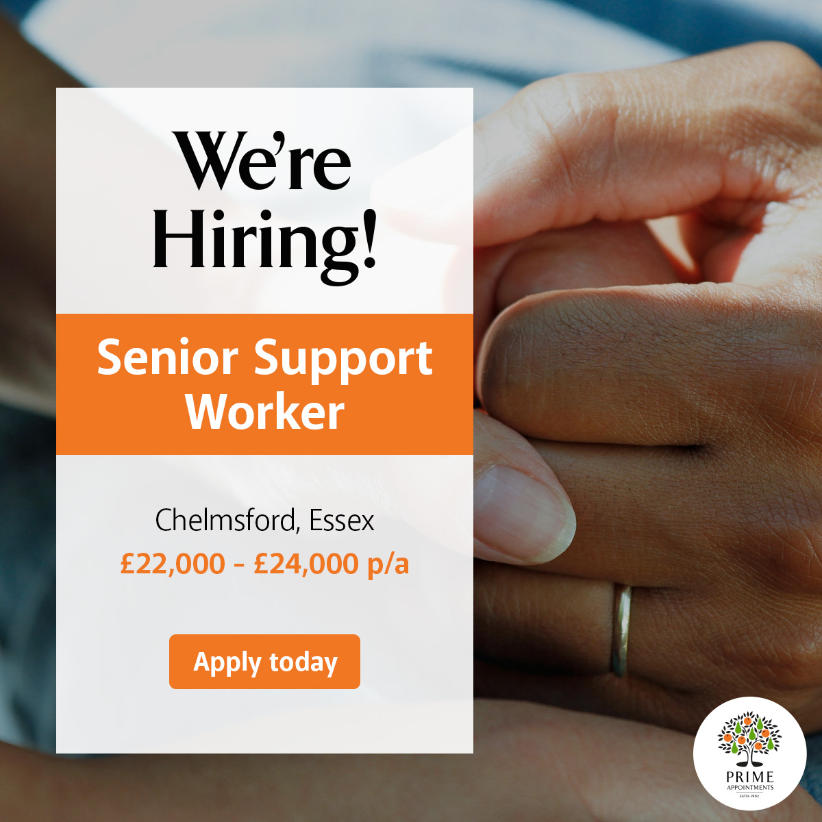 Can you...
✨ Lead and support your team during shifts
💊 Administer medications when needed
📝 Keep meticulous records
🤝 Provide compassionate care to residents
📍Commute to Braintree

We want to hear from you!

prime-appointments.co.uk/job-search?spe…

#SupportWorker #BraintreeJobs #CareJobs